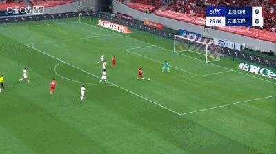 半场：海港1-1云南，莱昂纳多、奥斯卡建功，加布里埃尔丢点