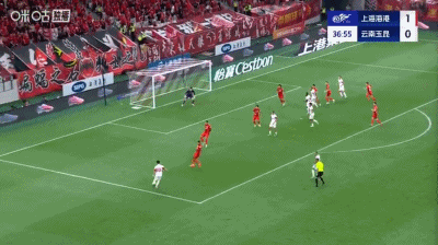 半场：海港1-1云南，莱昂纳多、奥斯卡建功，加布里埃尔丢点